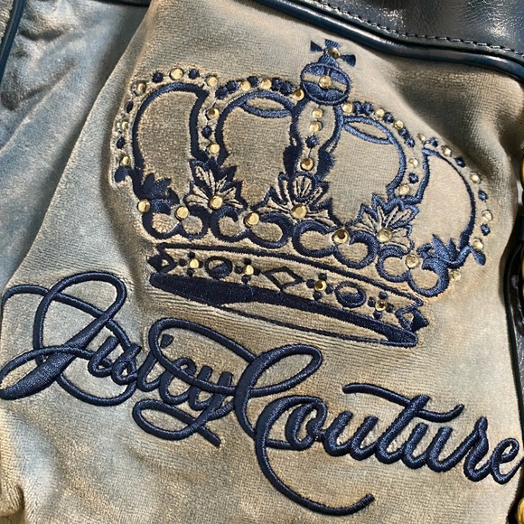 Juicy Couture Blue Velour Daydreamer Handbag - Picture 2 of 15